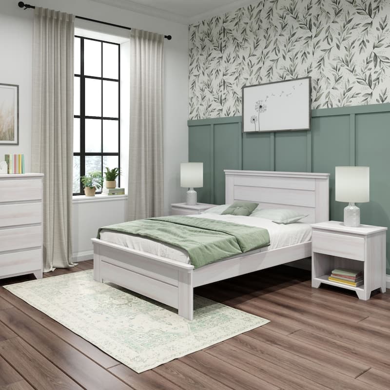 Max and Lily Farmhouse Full Bed with Panel Headboard