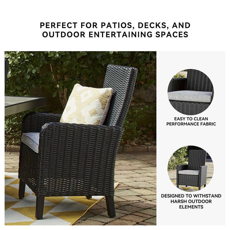 Signature Design By Ashley Beachcroft Outdoor Dining Chairs Set - 25.5" W x 25.63" D x 40.25" H