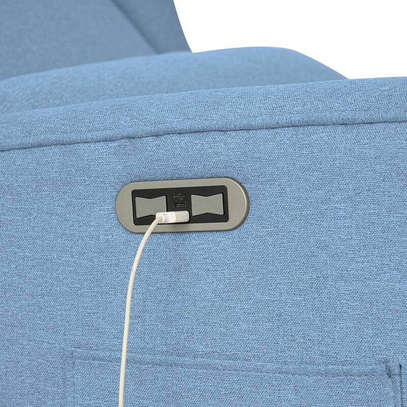 Madison Park Candace Power Recliner 3-in-1 with Swivel, Glider, USB Ports