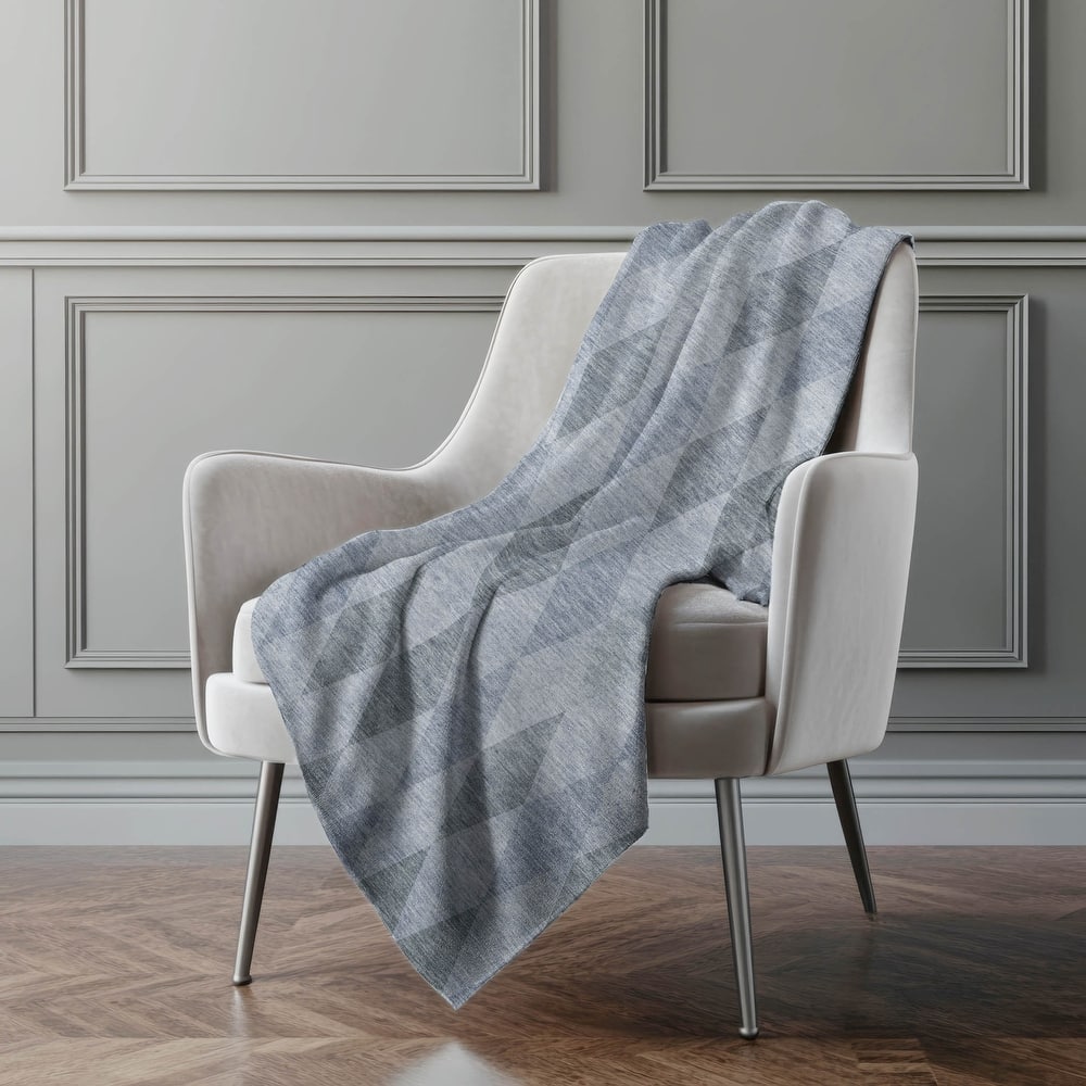 Premium Machine Washable Modern Argyle Sherpa Throw Blanket