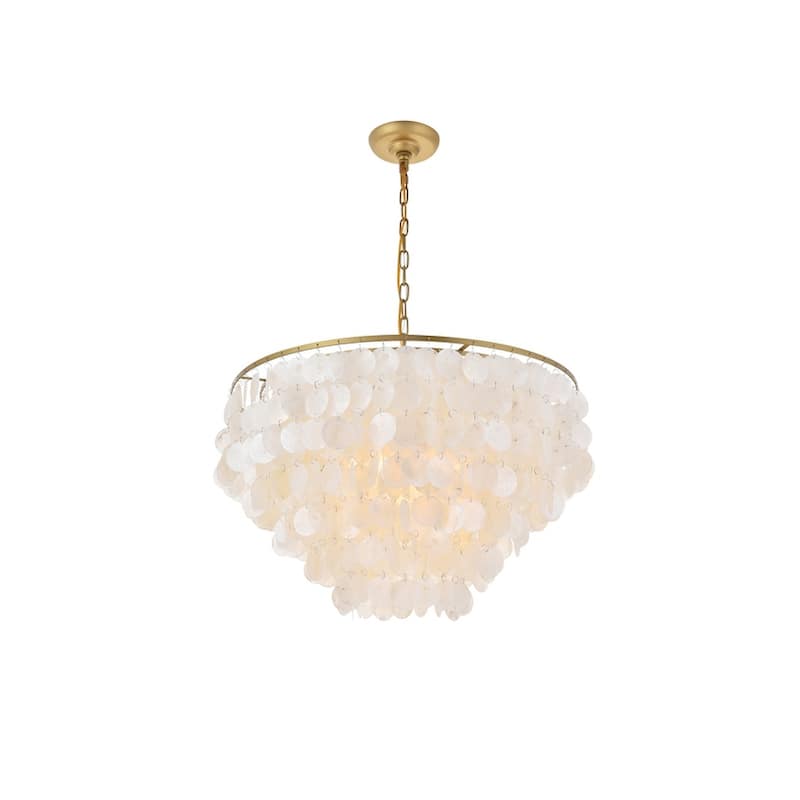 Selene 6 light Brass Pendant