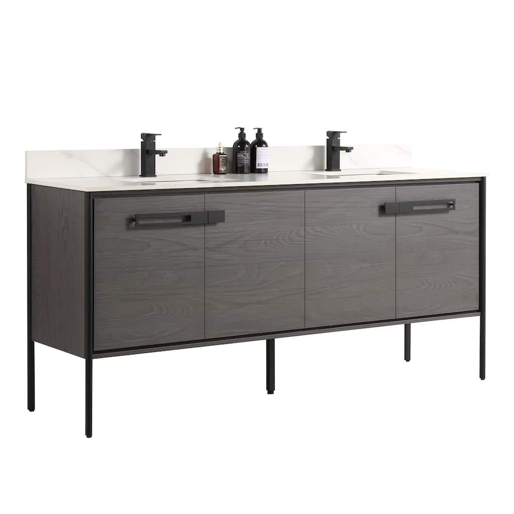 Fine Fixtures Oakville Bathroom Vanity with White Ceramic Sink