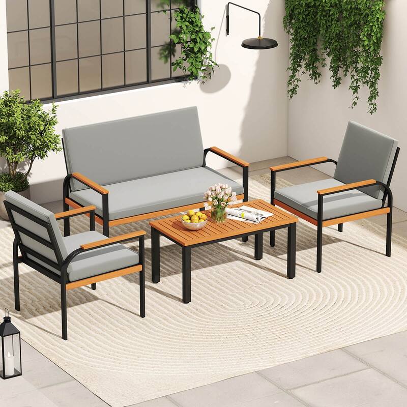 Costway 8 Piece Patio Furniture Set with Coffee Table, Loveseat & 4 - See Details