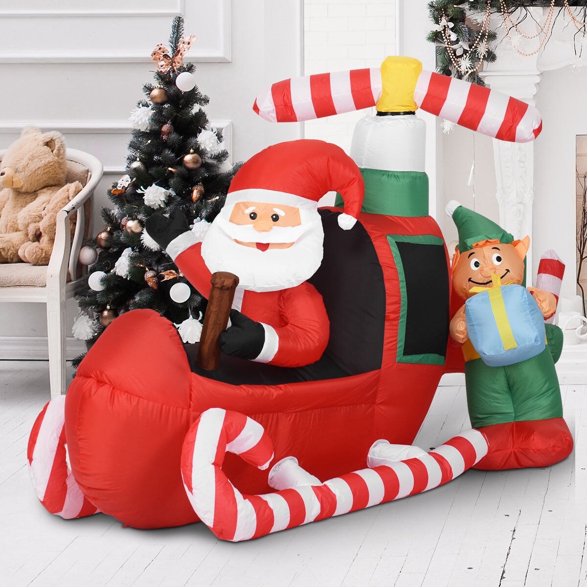 Shop Costway 6 Christmas Decoration Inflatable Santa Claus Flying