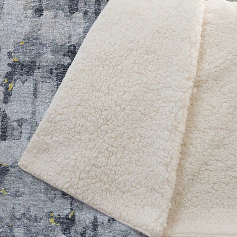 Premium Machine Washable ASB76 Abstract Contemporary Sherpa Throw Blanket