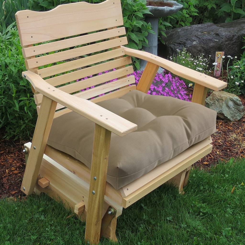 Nature Outdoor Solid Textured Adirondack Cushion 20 x 20 in Taupe