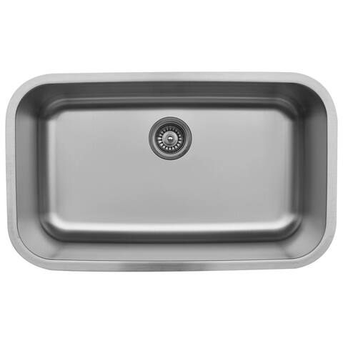 Karran Undermount Stainless Steel 31 in. Single Basin Kitchen Sink