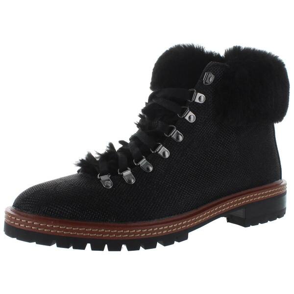 Shop Kate Spade Womens Rosalie Winter Boots Faux Fur Metallic