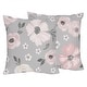 preview thumbnail 1 of 3, Sweet Jojo Designs Grey Watercolor Floral Girl 18in. Decorative Accent Throw Pillow Covers (Set of 2) Pink Shabby Chic Farmhouse