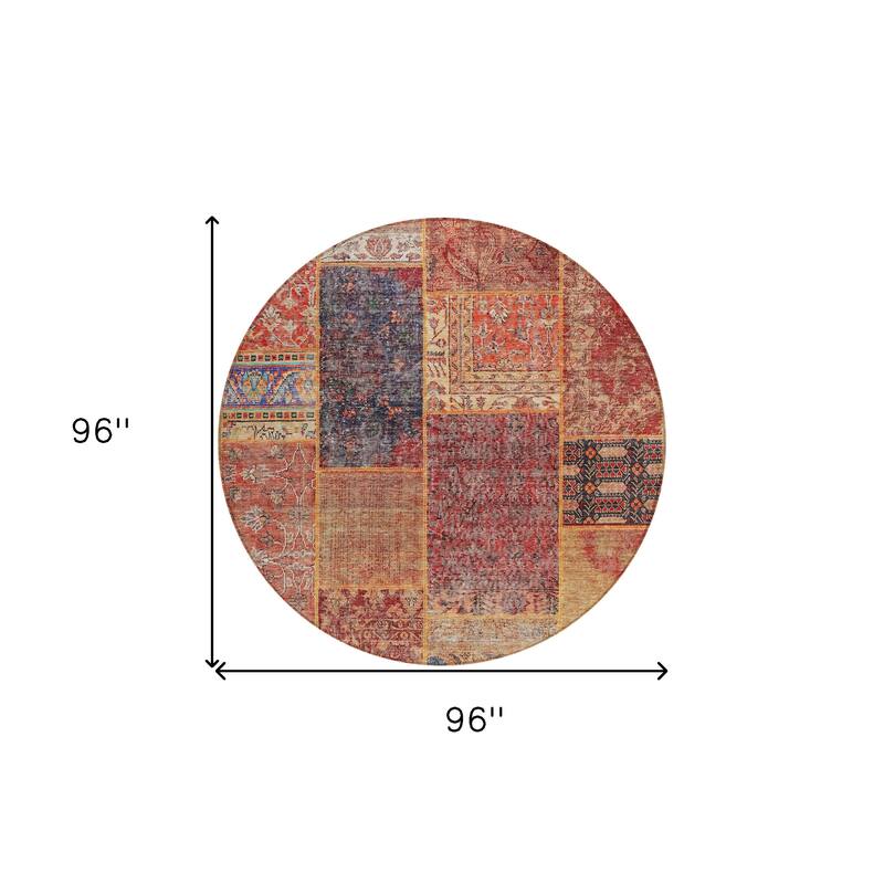 HomeRoots Patchwork Transitional Rectangle Outdoor Rug