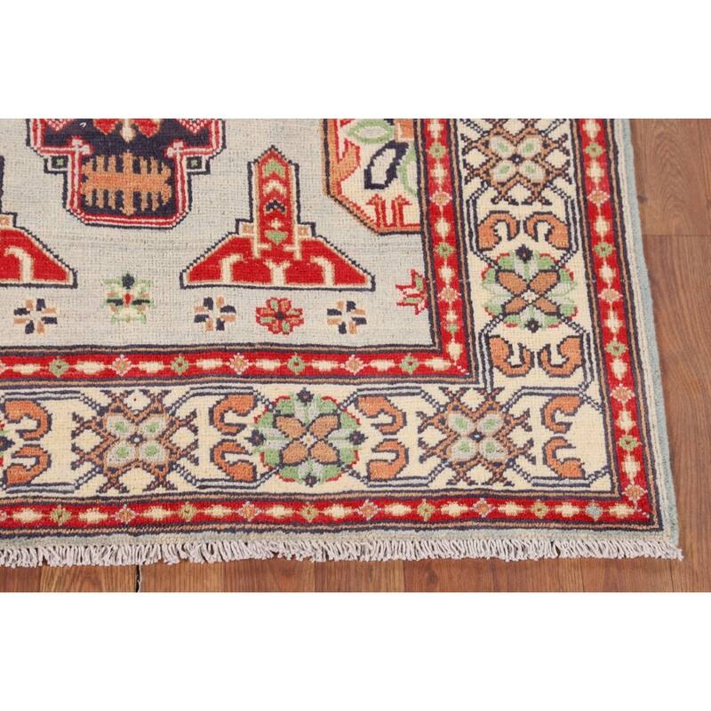Kazak Oriental Foyer Rug Handmade Wool Carpet - 3'5" x 4'10"