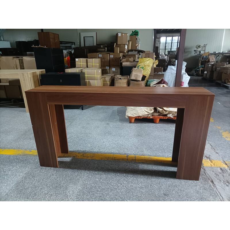 62.99" Extra Long Entryway Console Table for Living Room and Entryway - Walnut