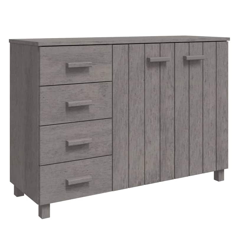 vidaXL Sideboard Buffet Console Cabinet for Kitchen HAMAR Solid Wood Pine - 44.5" x 15.7" x 31.5"