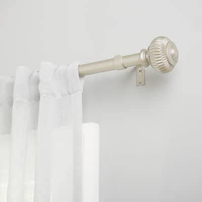 Lauren Ralph Lauren Cayson 1" Adjustable Window Curtain Rod and Finial Set