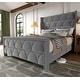 preview thumbnail 39 of 48, Hansabenne Solid Wood Bed Frame Queen and King Platform Bed Frame with Headboard White and Gray Grey - Queen