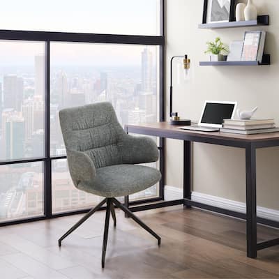 Art Leon Swivel Office Armchair with Comfortable Polyester Fabric