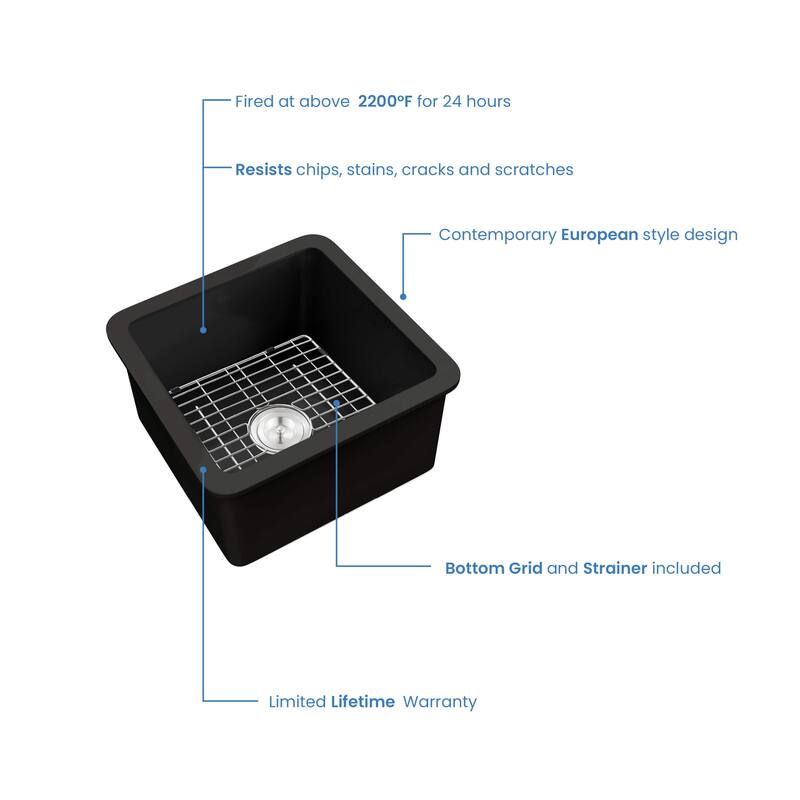 Fireclay Kitchen Undermount Single Bowl Sink