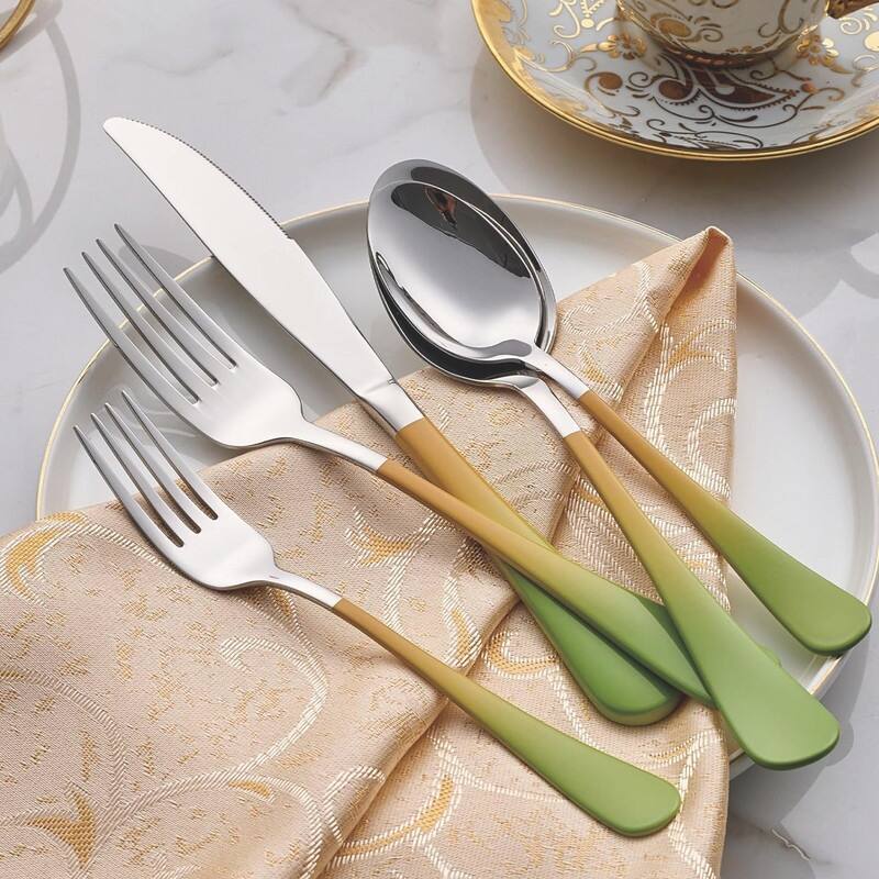 20 Piece 18/0 Stainless Steel Flatware Cutlery Set Service for 4,Mirror Finish