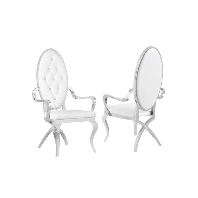 Best Quality Furniture Faux Crystal Arm Chairs