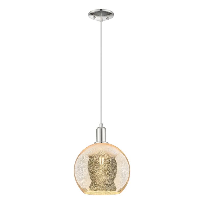 Innovations Lighting Endless Possibilities Arcadia - Athens - 1 Light 10" Cord Hung Mini Pendant - Mercury/Polished Nickel