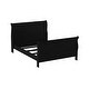 preview thumbnail 3 of 2, Elegant Modern Style Queen Size Sleigh Bed, Black