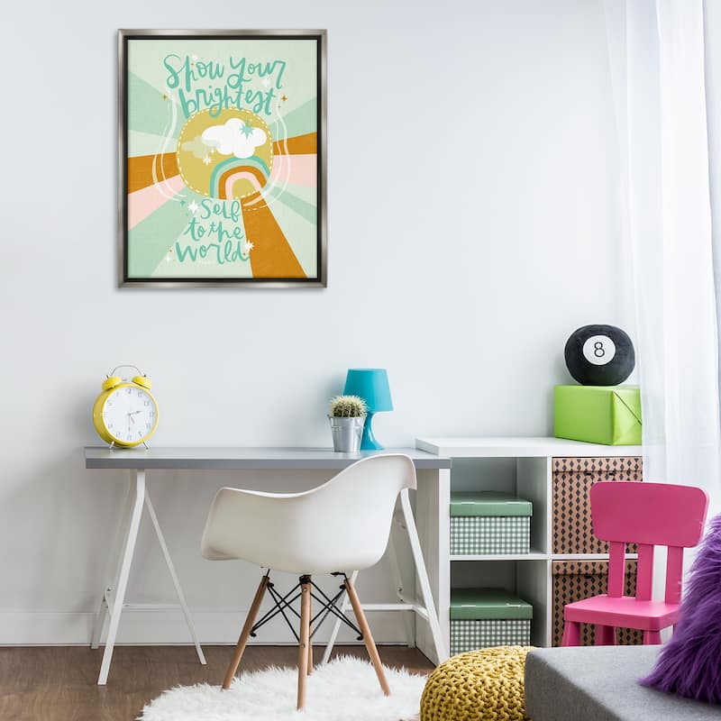 Stupell Show Your Brightest Self Framed Floater Canvas Wall Art Design By Mandy Ford Art + Illustration