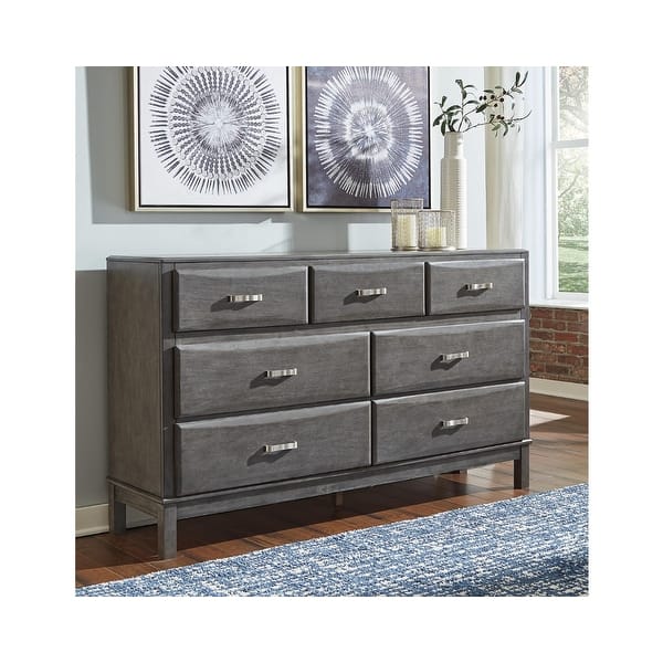 grey weathered dresser Signature Design by Ashley Caitbrook Gray 7-drawer - Bed Bath & Beyond Mirror