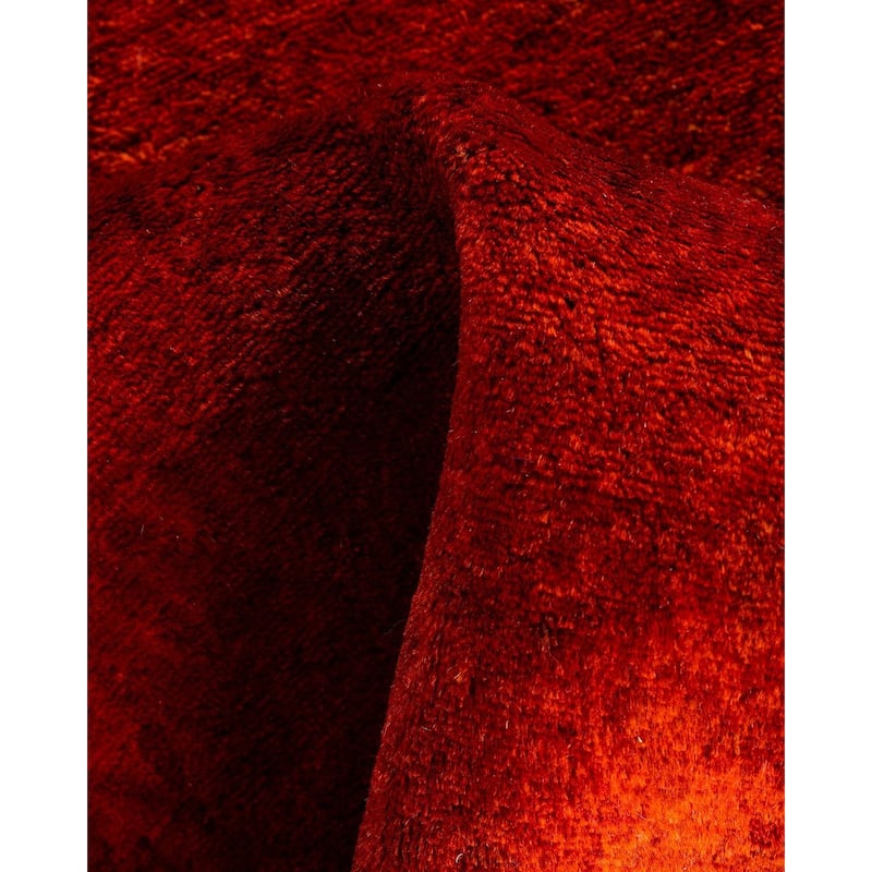 Contemporary Overdyed Wool Hand Knotted Runner - 2' 7" x 4' 8"