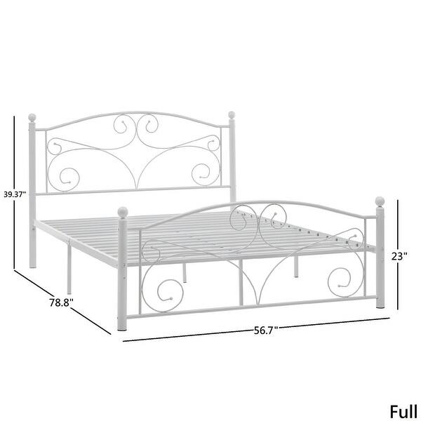 dimension image slide 2 of 3, Adrian Metal Platform Bed by iNSPIRE Q Classic