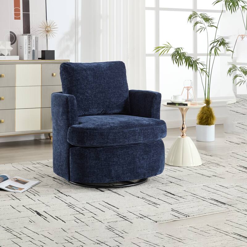 Swivel Chair, Metal 360 Degree Rotating Chassis, Easy To Assemble