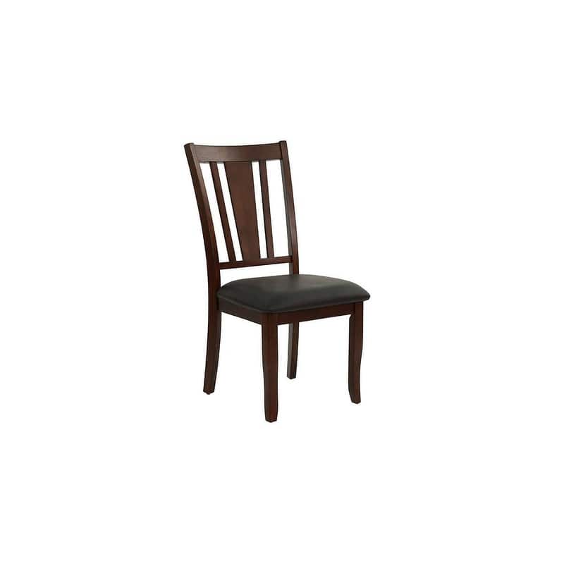 Transitional Style Dining Chairs Slat Backrest Espresso Finish