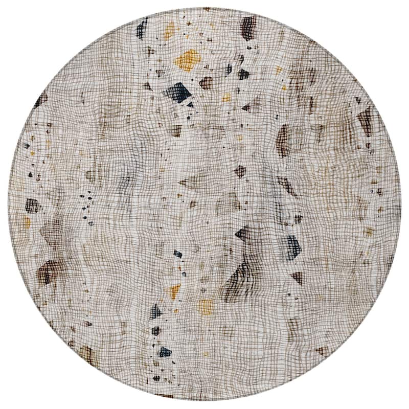 HomeRoots Abstract Transitional Rectangle Outdoor Rug