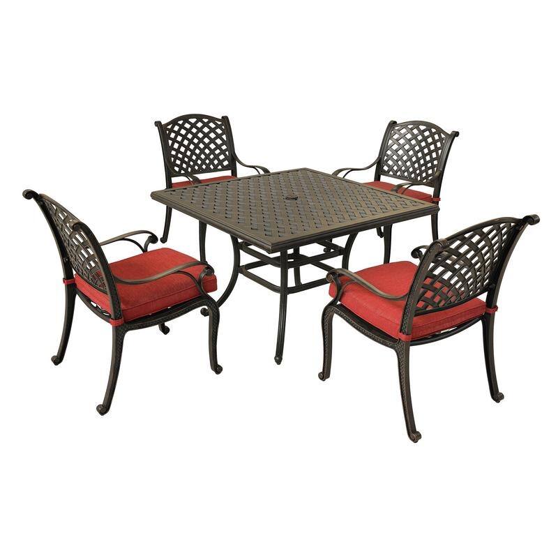 South Ponto 5-piece Aluminum Square Dining Set by Havenside Home