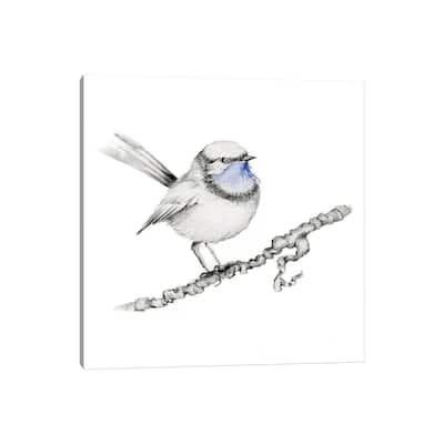 iCanvas "Royal Blue Bird" by Joanna Haber Canvas Print
