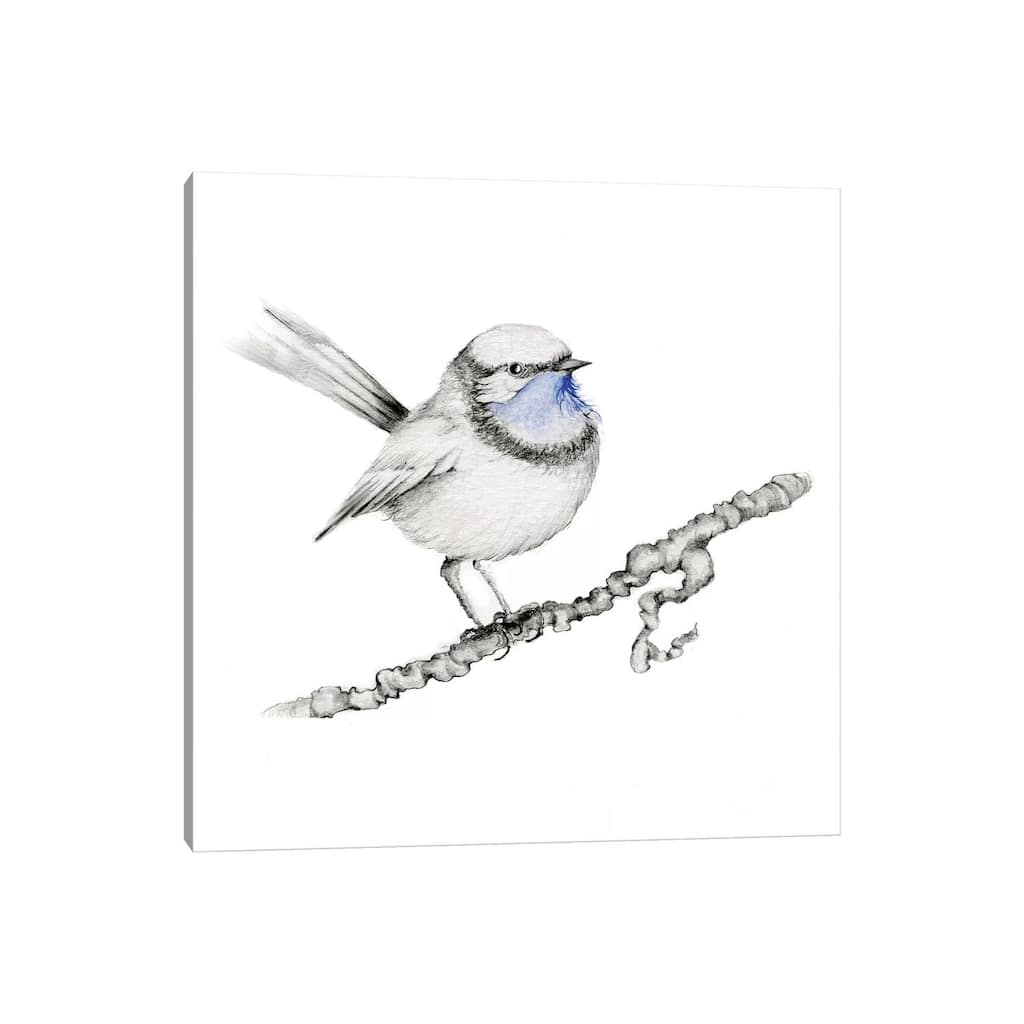 iCanvas "Royal Blue Bird" by Joanna Haber Canvas Print