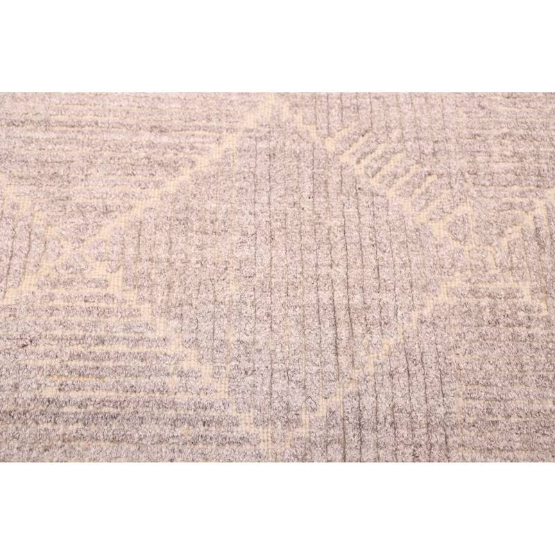 ECARPETGALLERY Hand Loomed Elysian Light Grey Rug - 8'0 x 10'0