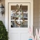 preview thumbnail 6 of 36, Glitzhome Easter Bunny Shaped Wreath with Eggs Satin Ribbon Bow Basket