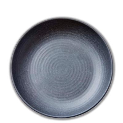 Brooklyn Charcoal Melamine Dinner Plates - 46oz, Dishwasher Safe, Everyday Use, 9.75" x 9.75" x 2"