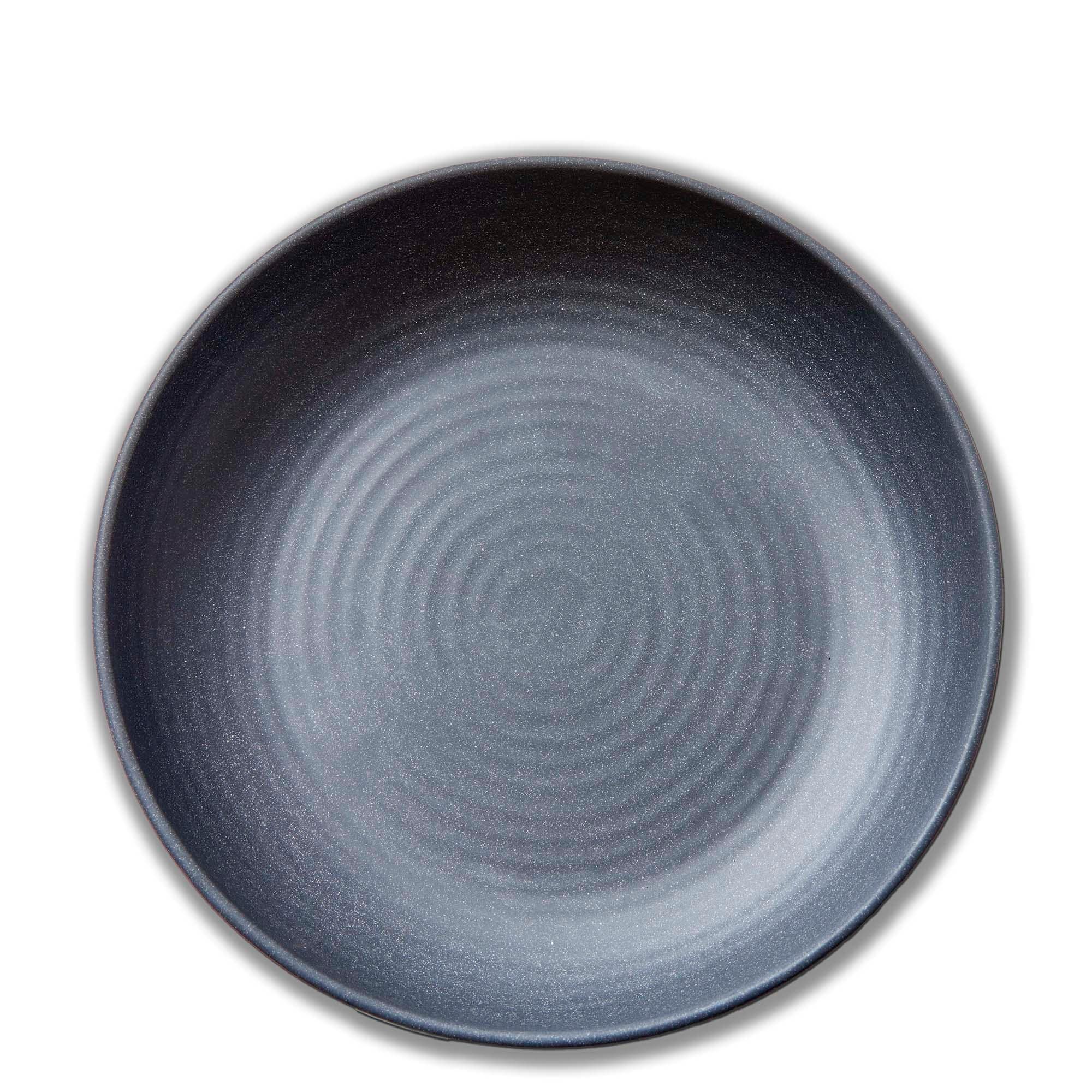 Brooklyn Charcoal Melamine Dinner Plates - 46oz, Dishwasher Safe, Everyday Use, 9.75" x 9.75" x 2"