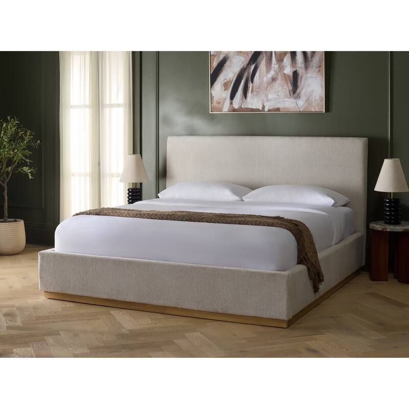 SAFAVIEH Couture Pippin Linen King Bed