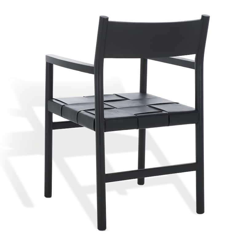 SAFAVIEH Couture Devnie Solid Wood Woven Dining Chair, Fully Assembled - 22"W x 23"D x 34"H