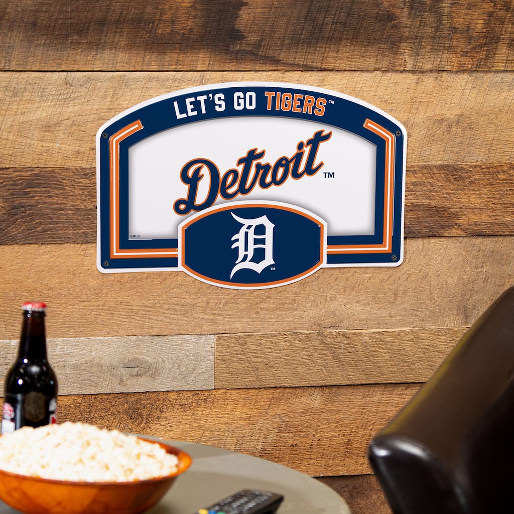 Detroit Tigers Embossed Steel Wall Sign, 11" x 17"