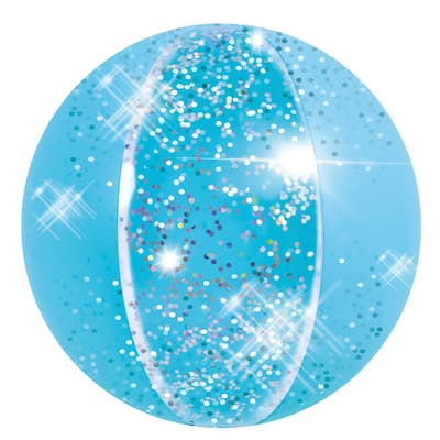 16" Blue Glitter Inflatable Beach Ball