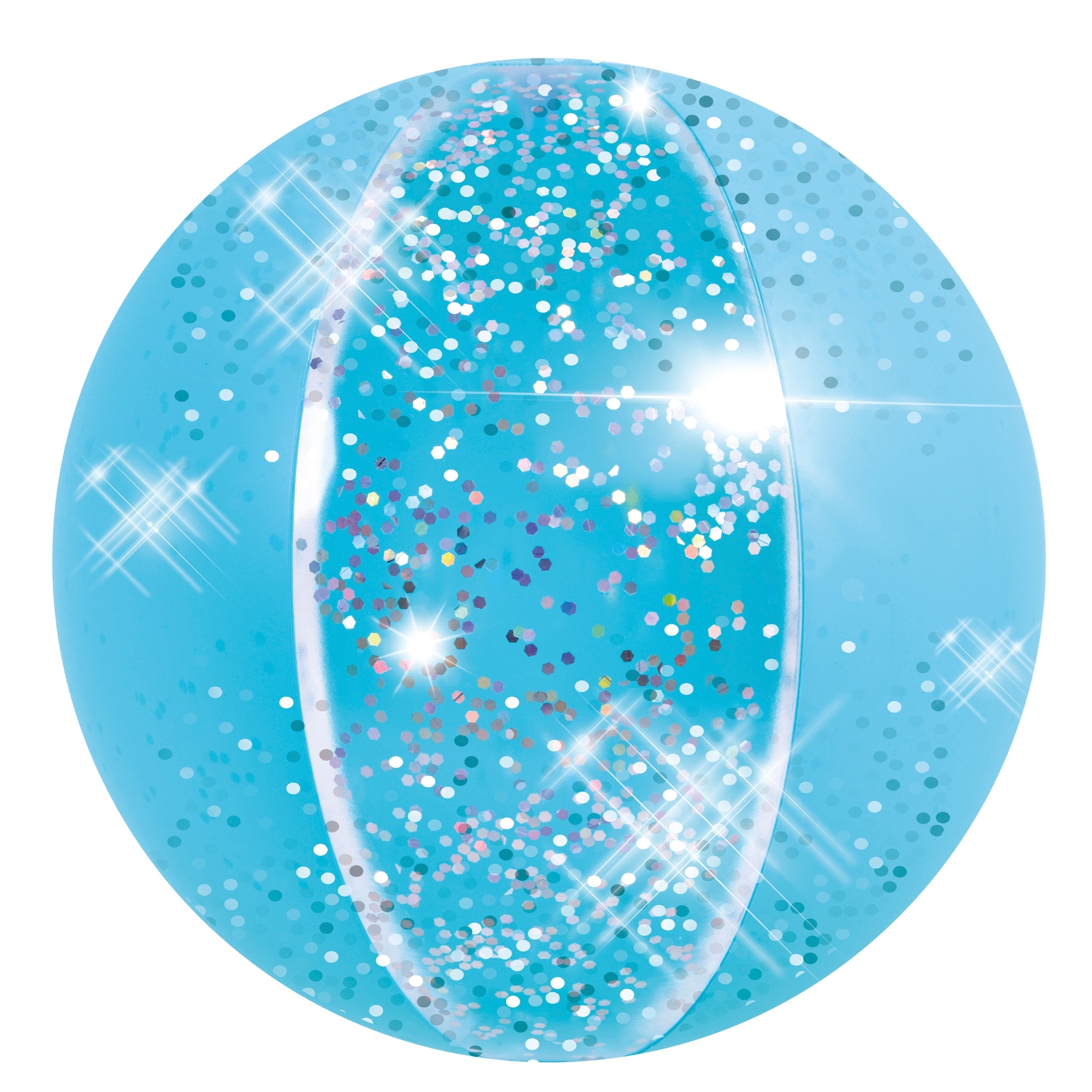 16" Blue Glitter Inflatable Beach Ball