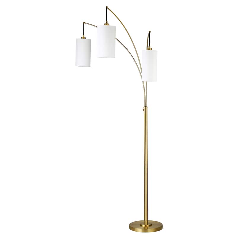 Aspen 3-Light Torchiere Floor Lamp with Fabric Shade