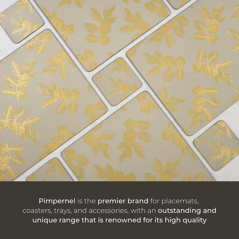 Pimpernel Set of 6 Sara Miller London Etched Leaves Coasters