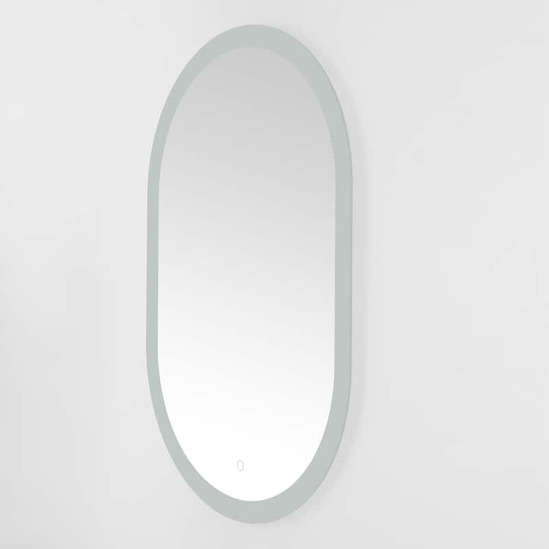 SAFAVIEH Home Wes 24" LED Vanity Mirror - Silver / White