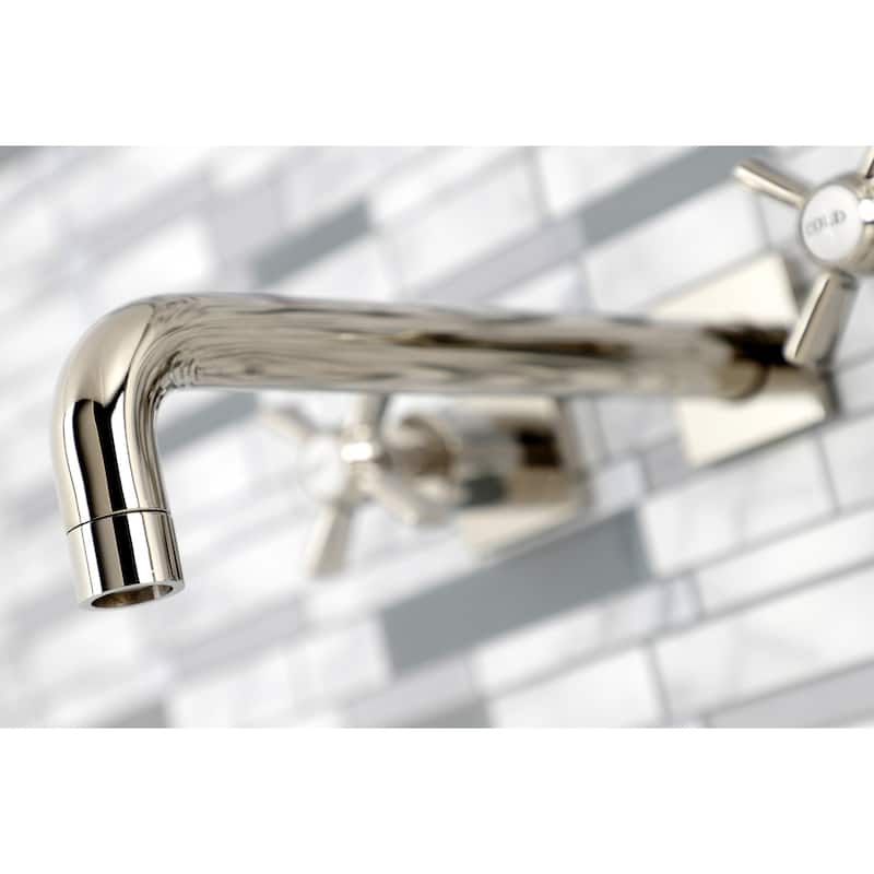 Millennium 3-Hole Wall Mount Roman Tub Faucet in Brushed Brass