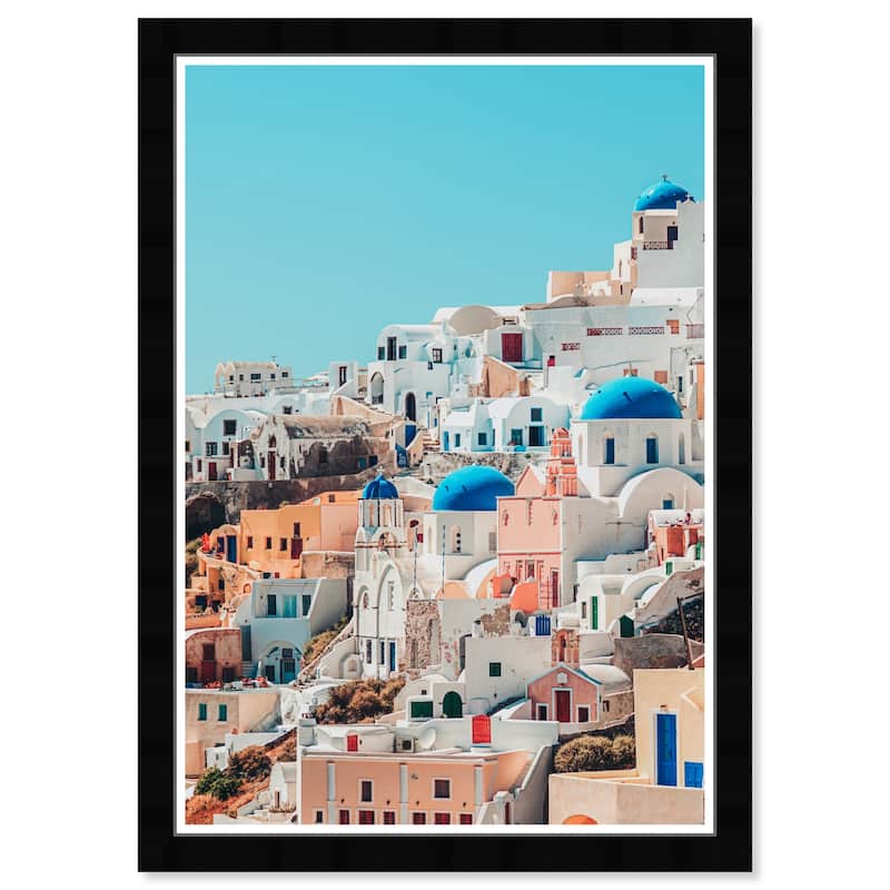 Wynwood Studio Prints Architecture and Buildings Vacation in Mykonos II White and Modern & Contemporary Wall Art Canvas Print