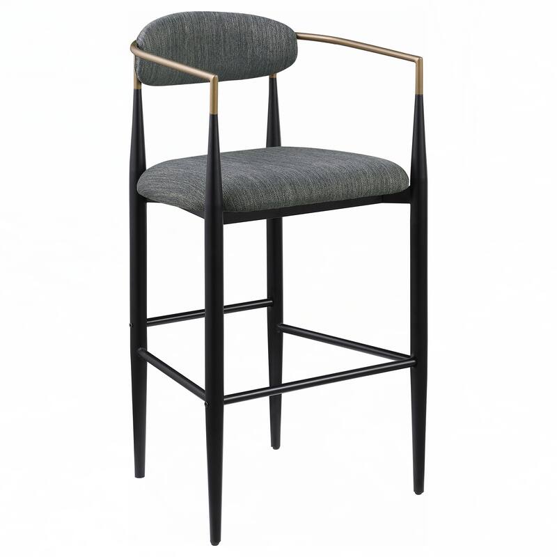 Dark Grey Fabric Upholstered Bar Chair (Set of 2)